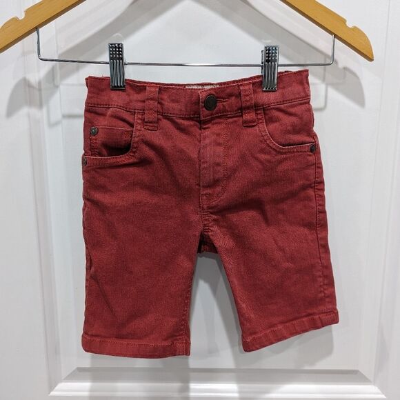 Next Red Chino Denim Shorts Preppy Spring Summer Boys Size 5 5T 110 - Picture 2 of 4